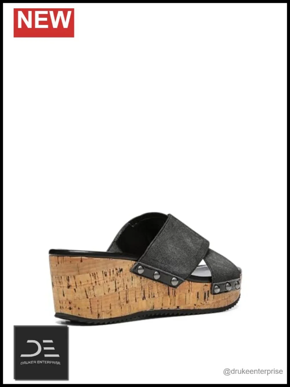 Women's Wedge Sandals Cork Platform Memory Foam Slip On